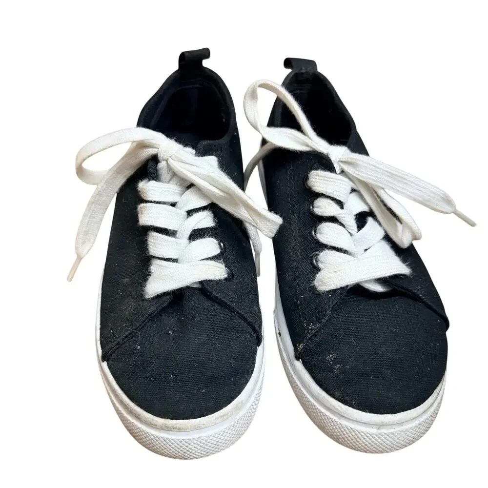 Fabkids Unisex Tennis Shoes Sneakers Lace Up Black White Size 13